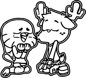 Gumball X Penny Coloring Page