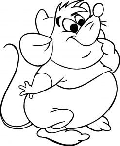 Gus Mouse Thinking Coloring Pages