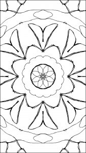 Half Mandala Lace Style Coloring Page
