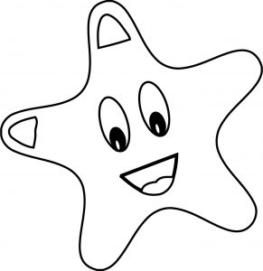 Happy Star Gold Coloring Page