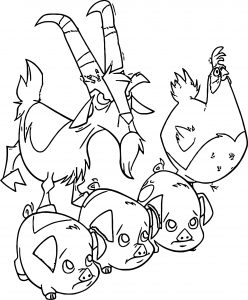 Home On The Range Animals Coloring Page
