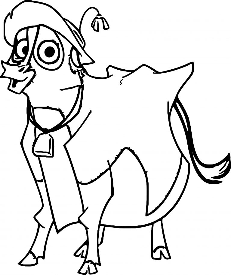 Home On The Range Stand Up Cow Coloring Page | Wecoloringpage.com