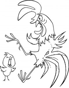 Home On The Range Chick Wake Up Coloring Page
