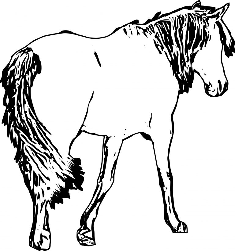 Cartoon Horse Coloring Page | Wecoloringpage.com