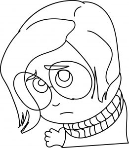 Inside Out Character Sadness Face Coloring Page