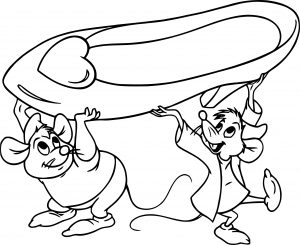 Jaq Gus Carrying Slipper Coloring Pages