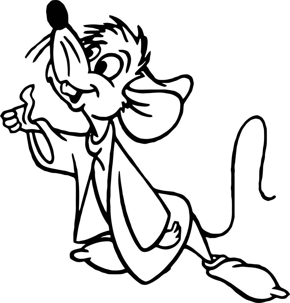 Jaq Mouse Good Job Coloring Pages - Wecoloringpage.com