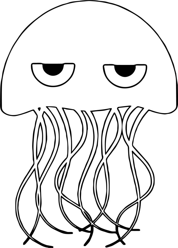 Jellyfish Boring Coloring Page - Wecoloringpage.com