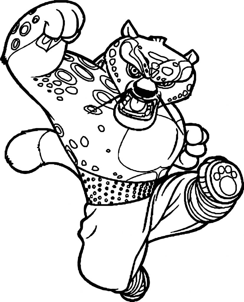 Kung Fu Panda Angry Tiger Coloring Page - Wecoloringpage.com