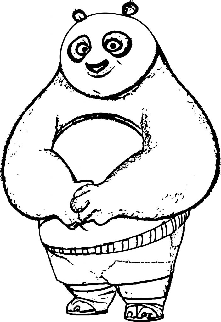 Kung Fu Panda Cute Stand Coloring Page - Wecoloringpage.com