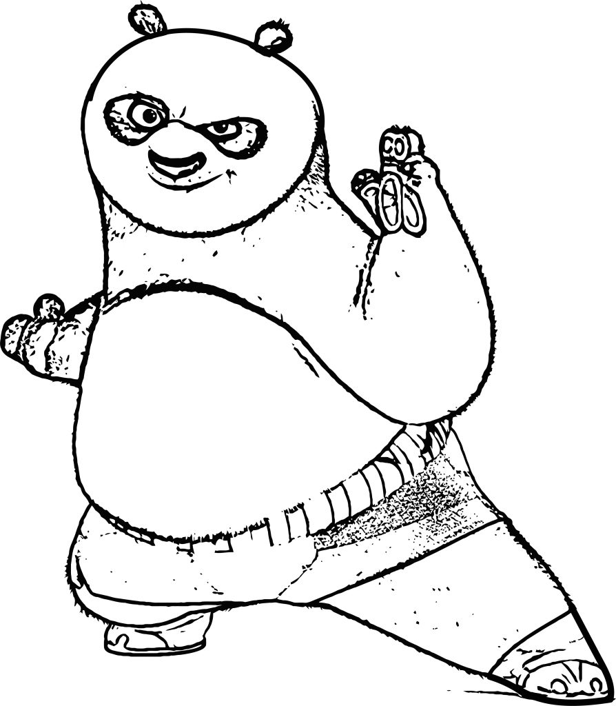 Kung Fu Panda Ready Now Coloring Page - Wecoloringpage.com