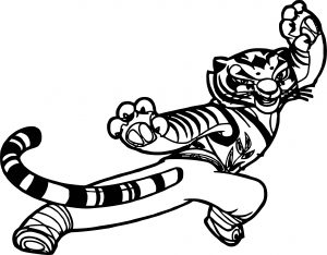 Kung Fu Panda Tiger Fight Coloring Page