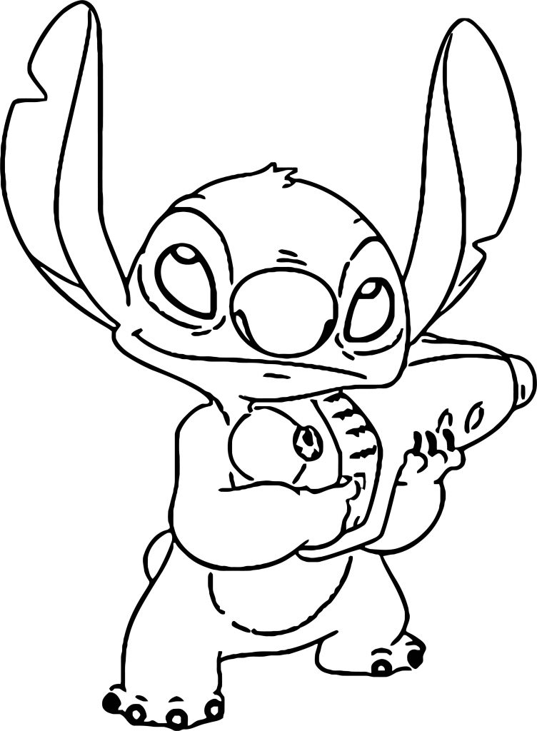 Lilo And Stitch My Gun Coloring Pages - Wecoloringpage.com