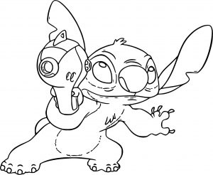 Lilo And Stitch My Laser Gun Coloring Pages