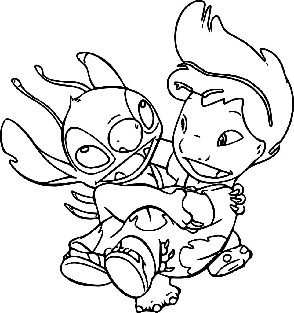 Lilo And Stitch Playful Turn Coloring Pages - Wecoloringpage.com