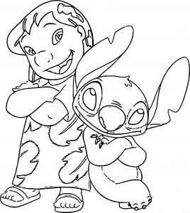 Lilo And Stitch Pose Coloring Pages