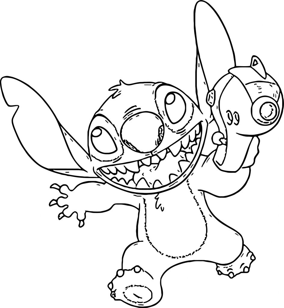 Lilo And Stitch Ray Gun Coloring Pages - Wecoloringpage.com