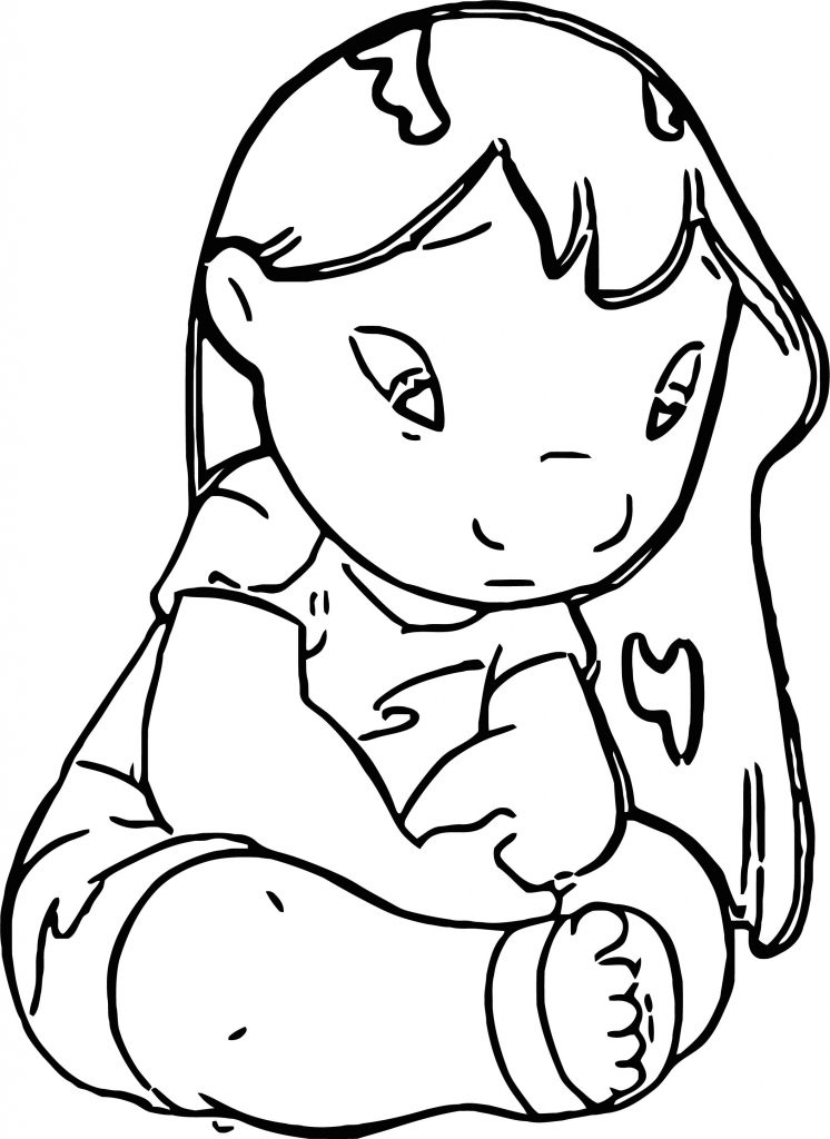 Lilo And Stitch Sad Girl Coloring Pages - Wecoloringpage.com