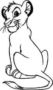 Lion Back Coloring Page