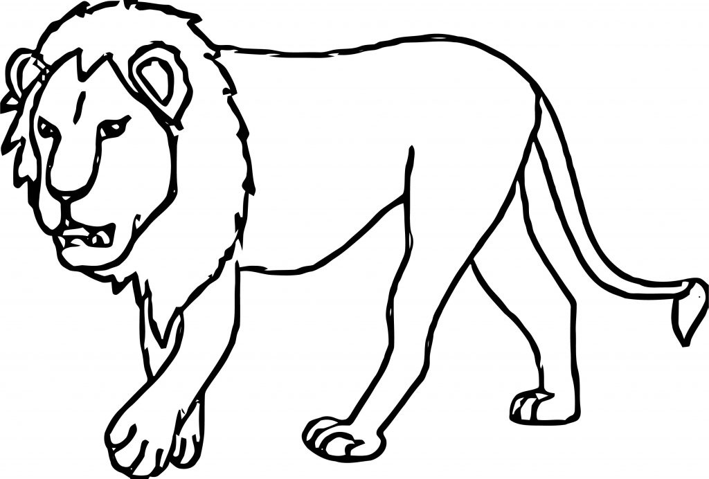 Jump And Drop Lion Coloring Page | Wecoloringpage.com