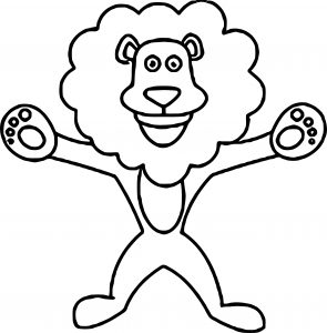 Lion Happy Now Coloring Page