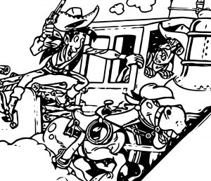 Lucky Luke Desperado Train Europe Coloring Page