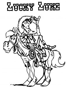 Lucky Luke Stamp Coloring Page