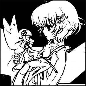 Manga Angel And Girl Coloring Page