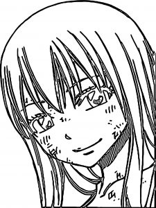 Manga Girl Face Coloring Page