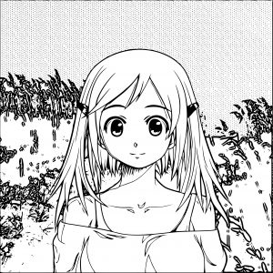 Manga Perfect Girl Coloring Page