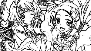 Manga Suprise Girls Coloring Page