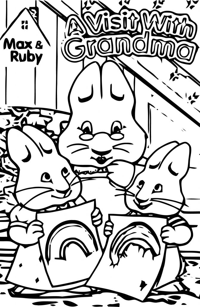 Max And Ruby A Visit With Grandma Front Cover Coloring Page ...