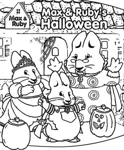 Max And Ruby Halloween Coloring Page