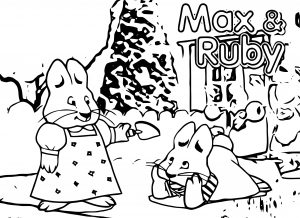 Max And Ruby Listen Coloring Page