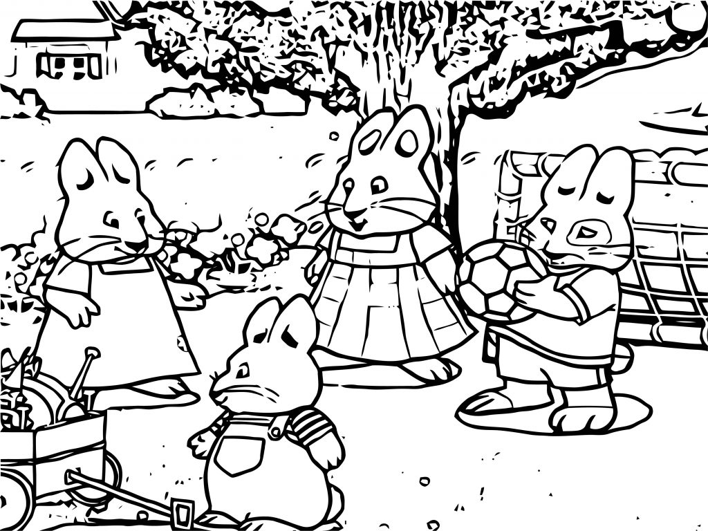 Max And Ruby Soccer Coloring Page - Wecoloringpage.com