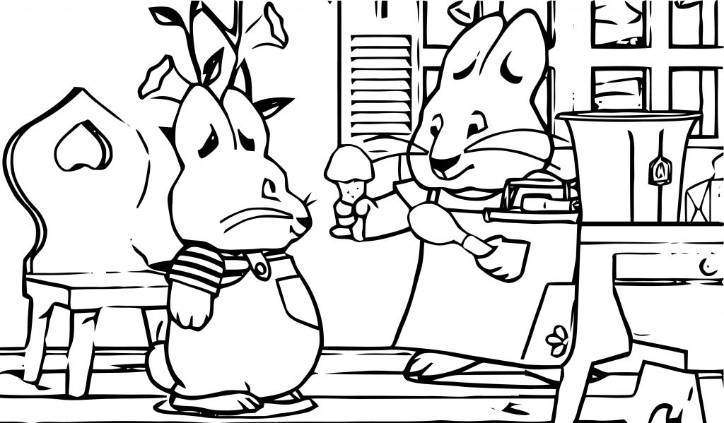 Maxs Ice Cream Cone Max And Ruby Coloring Page - Wecoloringpage.com