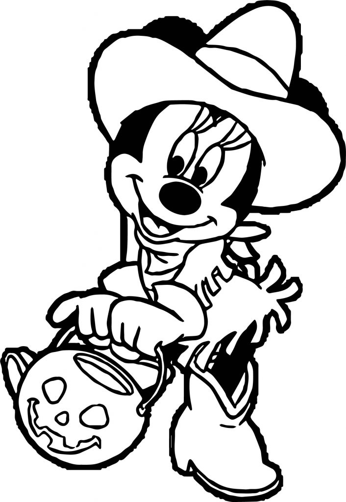 Minnie Mouse Halloween Coloring Page 3 - Wecoloringpage.com