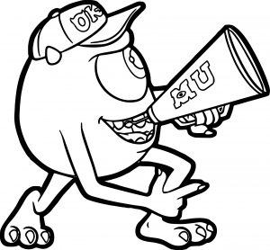 Monster University Mike Mega Phone Coloring Pages