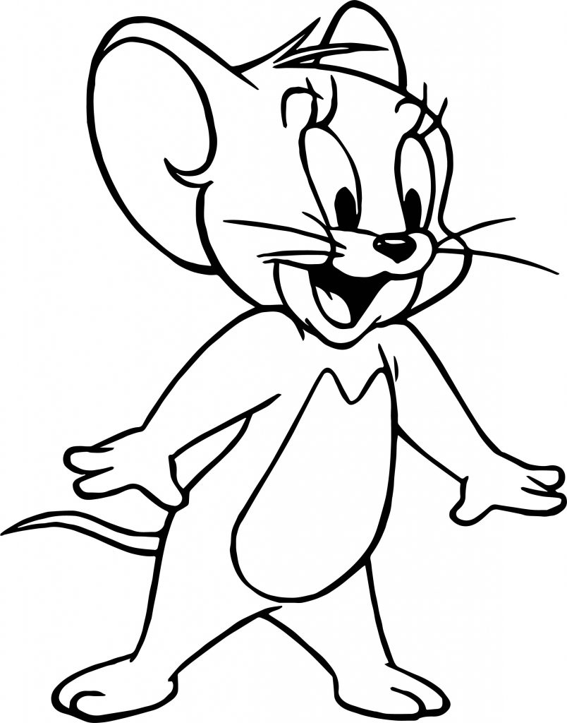 Free Cartoon Mouse Coloring Page Illustration | Wecoloringpage.com