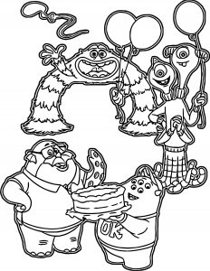 Mu Party Coloring Page