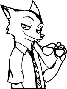 Nick Wilde Glasses Coloring Page
