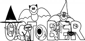 October Halloween Coloring Page