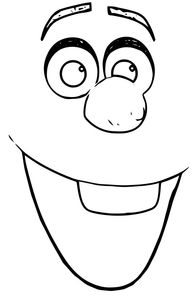 Olaf Face Printable Coloring Page - Wecoloringpage.com