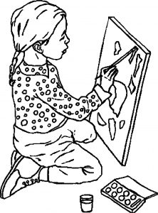 Painter Girl Now Paint Coloring Page