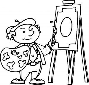 Painter Man Good Picture Coloring Page