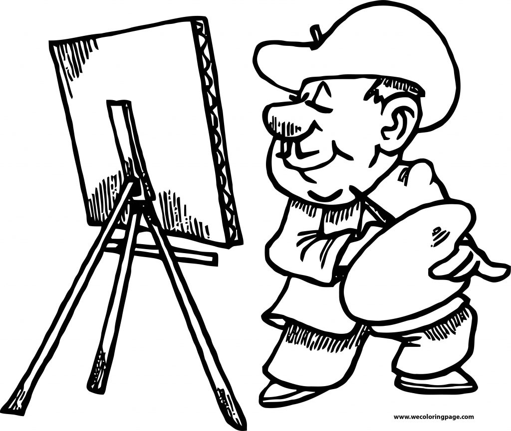 Painter Mexican Man Coloring Page - Wecoloringpage.com