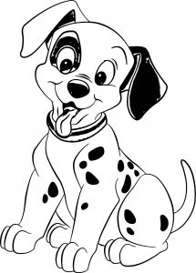 Puppy Dog Dalmatian Coloring Page