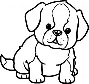 Puppy Dog Look Coloring Page