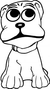 Puppy Dog Look Up Coloring Page
