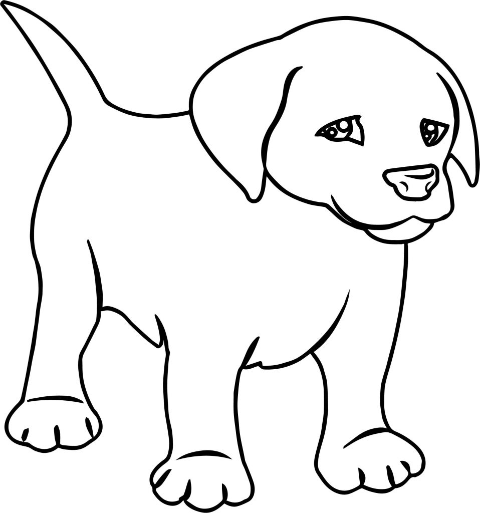 Sad Cute Puppy Dog Coloring Page - Wecoloringpage.com